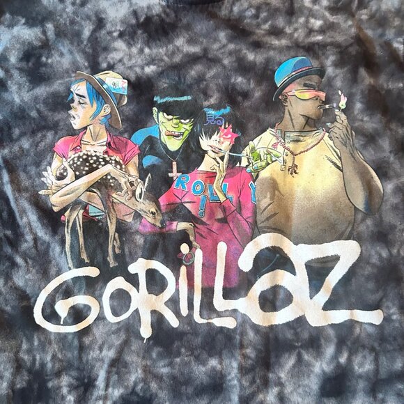 Gorillaz Tie Dye Band Graphic Music Merch Tee S - Picture 3 of 5